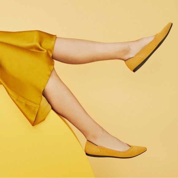 Rothy's Shoes - Rothy's The Point Marigold Knit Fabric Pointy Toe Slip On Ballet Flats Size 8.5